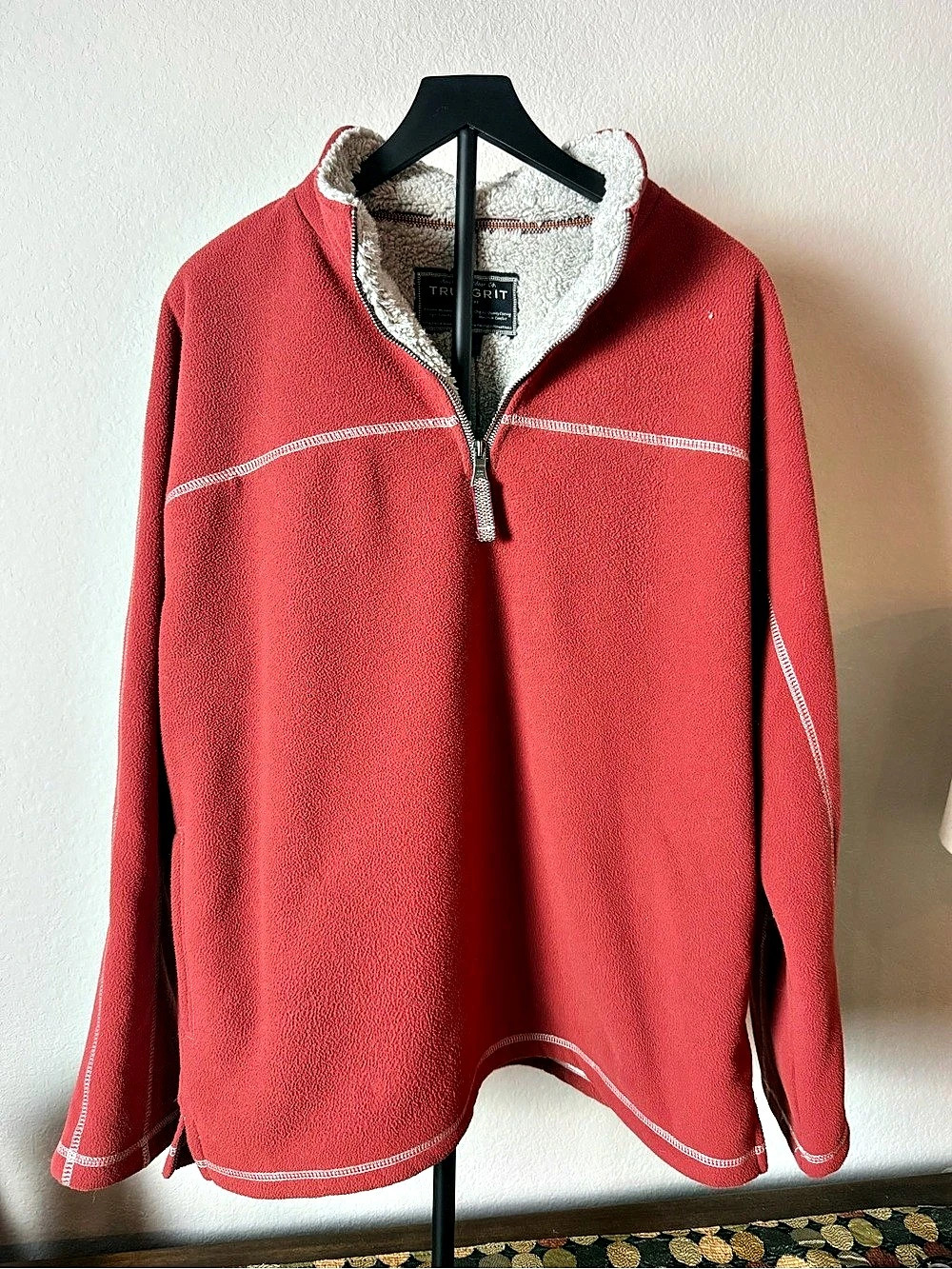 Men’s True Grit American Outdoor Co. Bonded Polar Fleece & Sherpa Lined 1/4 Zip